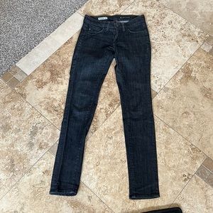 AG Adriano Goldschmied dark denim jeans sz 25 the jegging
